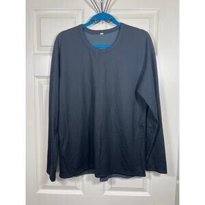 Men’s Lululemon Black Long Sleeve Base Layer Thermal Shirt Large Travel Outdoors